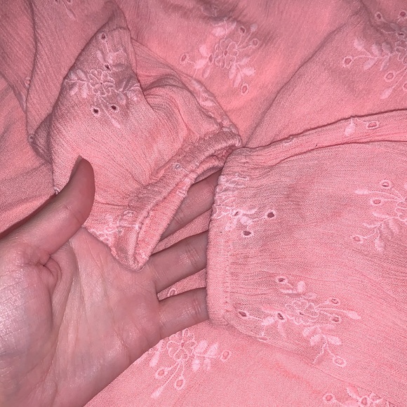 Anthropologie Sanctuary Pink Embroidered Off the Sleeve Long Sleeve Size Small - Picture 4 of 8